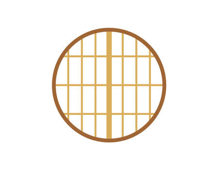 Illustration of paper sliding door.ãShoji .のイラスト素材