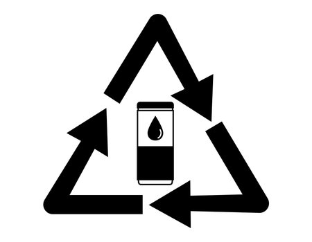 Recycling printer ink cartridges. Vector illustration. Icons.のイラスト素材
