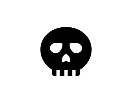 Illustration of a cute skull.ããMaterial of Halloween.のイラスト素材