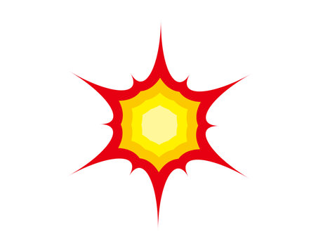 Bomb explodes.  Vector illustration.のイラスト素材