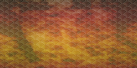 Brown-gold blue sea wave background image.ãJapanese paper style texture backgrounds.の写真素材