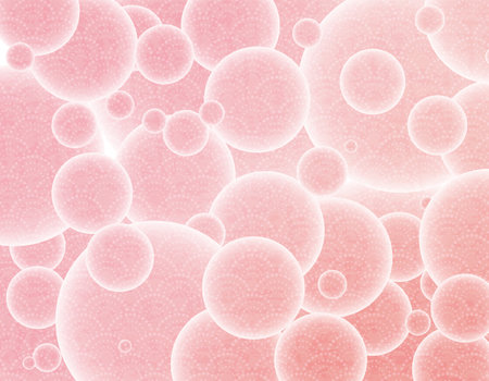 Blue Sea Wave Pattern.ãPink Spring Background Illustration.の写真素材