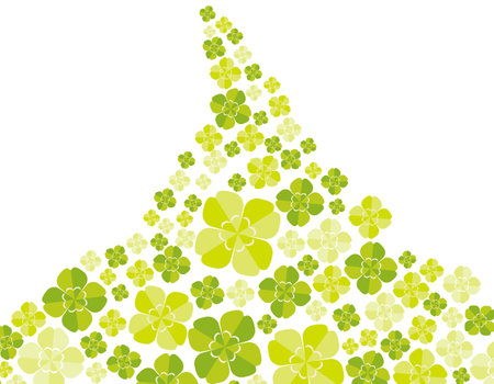 Clip art background of four-leaf clover.のイラスト素材