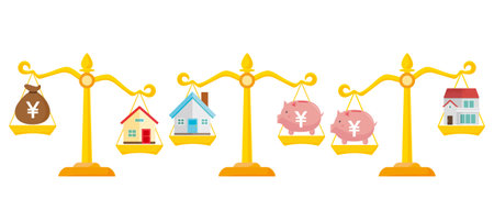 Clip art of simple balance. Business Clip Arts.のイラスト素材