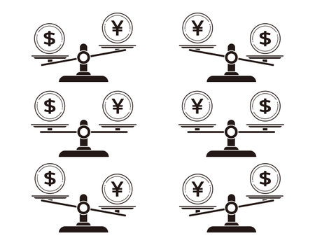 Clip art of simple balance. Business Clip Arts.のイラスト素材