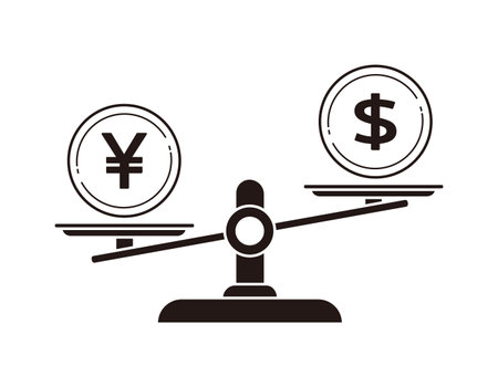 Clip art of simple balance. Business Clip Arts.のイラスト素材