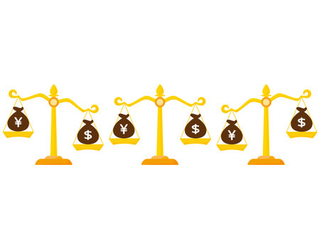 Clip art of simple balance. Business Clip Arts.のイラスト素材