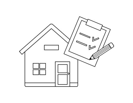 Clip art of pretty house. Icon of a house.のイラスト素材