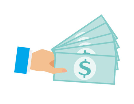 Money illustration. Banknotes. Currency exchange. Business icons.のイラスト素材