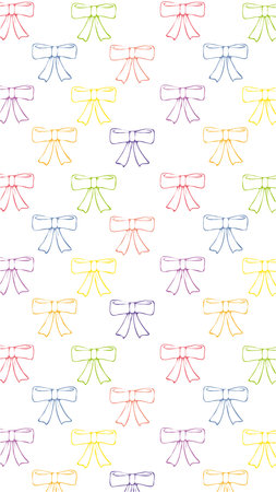 Cute ribbon background illustration. Bow tie.