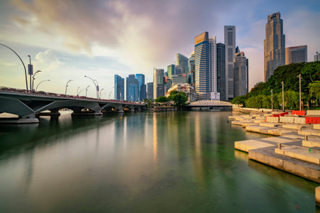Singapore CBD viewのeditorial素材