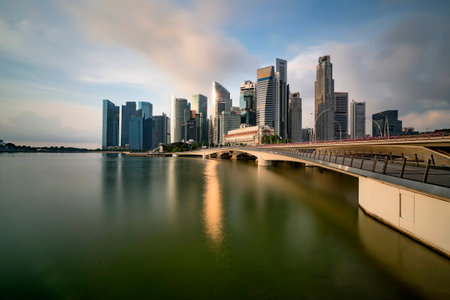 Singapore CBD lanscape viewのeditorial素材