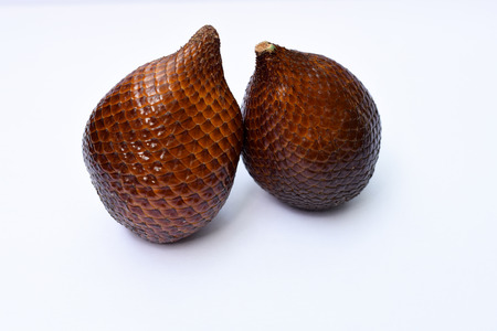 Salacca zalacca wallichiana isolated on white backgroundの写真素材