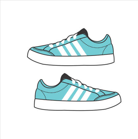 illustration of sneakersのイラスト素材