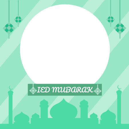 Eid Celebration Cards, Happy Eid Al-Fitr, Happy Ramadan, ramadan theme twibbon or Eid al-Fitr holidaysのイラスト素材