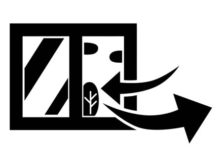 Ventilation Window Open Arrow Replacement Illustration Iconのイラスト素材