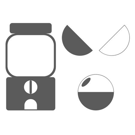Gachagacha Gacha Capsule Machine Body Illustration Iconのイラスト素材