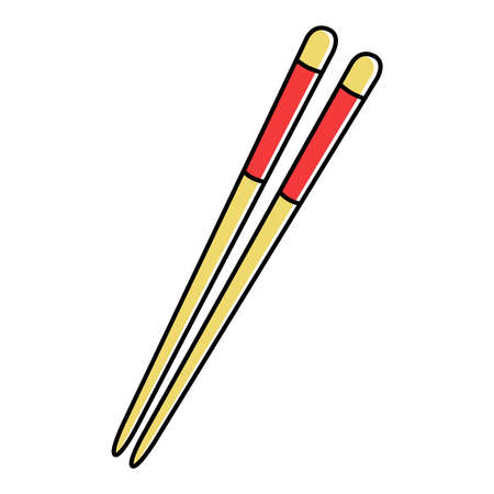 Chopsticks Tools Illustration Iconの素材 [FY310156738888]