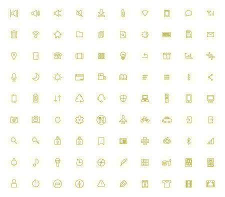 Business Icon Set (Yellow)