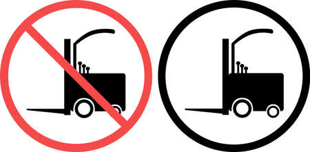Forklift Prohibited Illustration Iconのイラスト素材