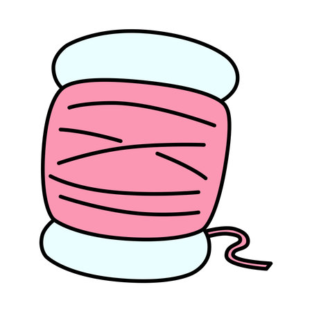 Hand-sewn sewing tool illustration iconのイラスト素材