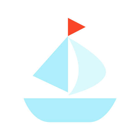 Simple yacht color iconのイラスト素材