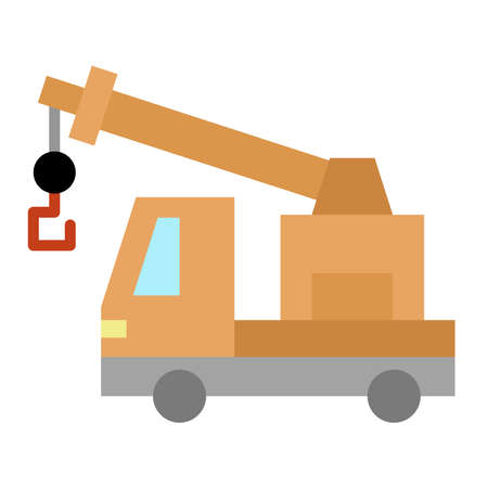 Simple crane car color iconのイラスト素材
