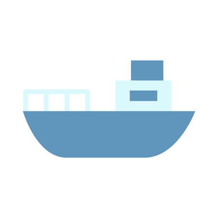 Simple ship color iconのイラスト素材