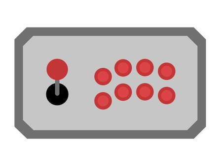 Arcade Controller Illustration Color Iconのイラスト素材