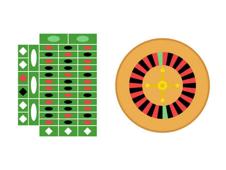 Casino Roulette Illustration Color Iconのイラスト素材