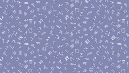 Horizontal Business Icon Pattern Illustration