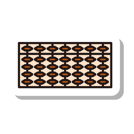 Sticker style business icon abacusのイラスト素材