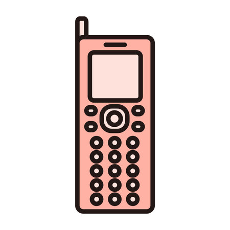Color business icon mobile phoneのイラスト素材