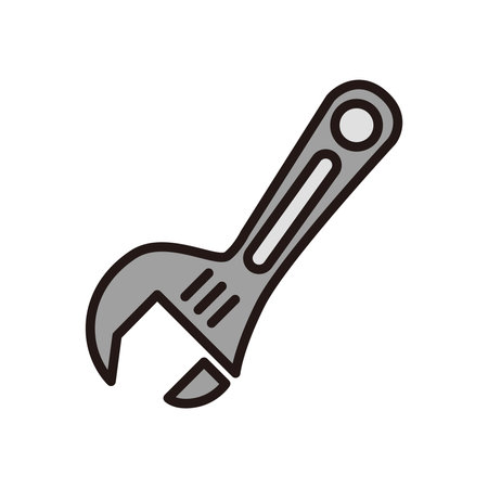 Color business icon wrenchのイラスト素材