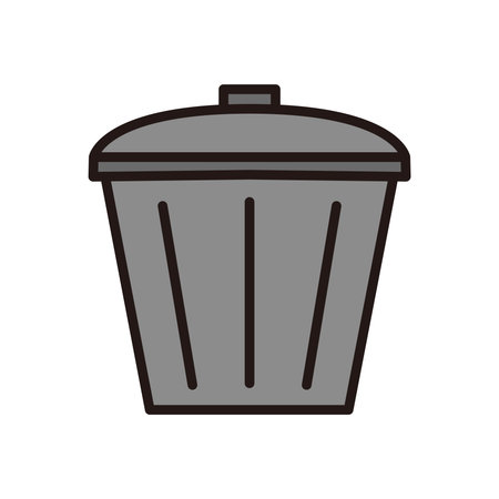 Color business icon trash canのイラスト素材