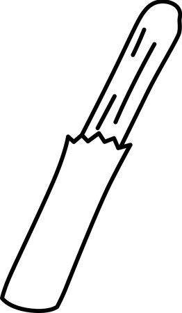 Cooking food line drawing single item icon churrosのイラスト素材