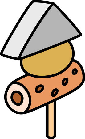 Cooking food color single item icon odenのイラスト素材