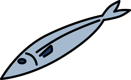 Cooking food color single item icon fishのイラスト素材
