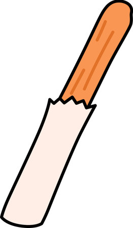 Cooking food color single item icon churrosのイラスト素材