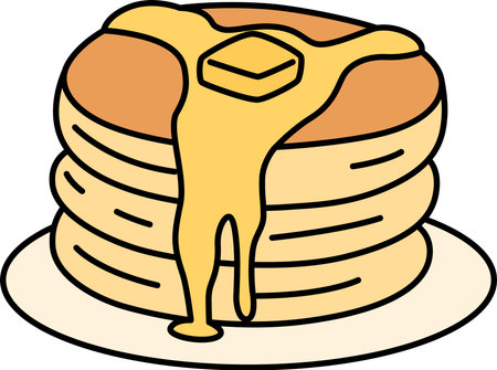 Color food icon hot cakeのイラスト素材