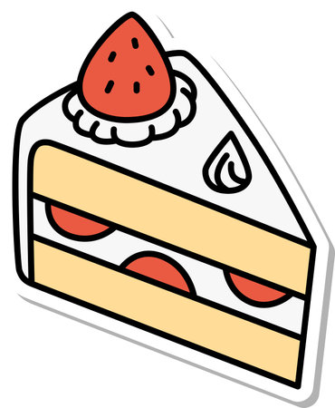 Sticker-style food icon Shortcake
