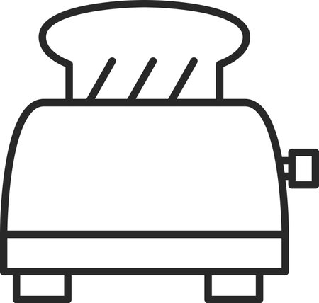 Daily necessities line drawing hop-up ovenのイラスト素材