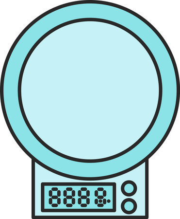 Color daily necessities illustration electronic weighing scaleのイラスト素材