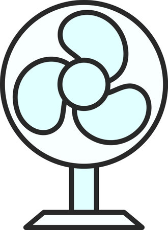 Color daily necessities illustration electric fanのイラスト素材