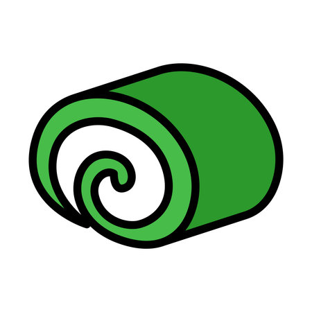 Mini Food Matcha Roll Cakeのイラスト素材