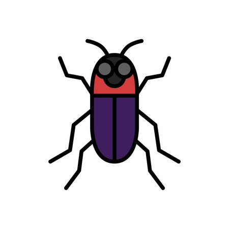 Mini insect illustration icon Fireflyのイラスト素材