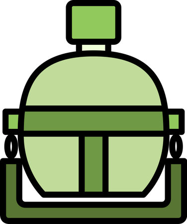 Mini color camping icon water bottleのイラスト素材