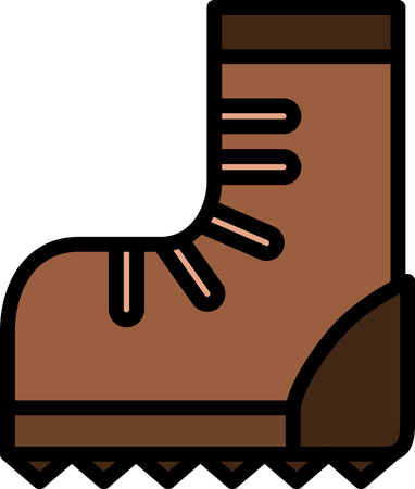 Mini color camping icon climbing shoesのイラスト素材