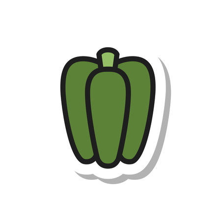 Mini sticker single icon Pepperのイラスト素材