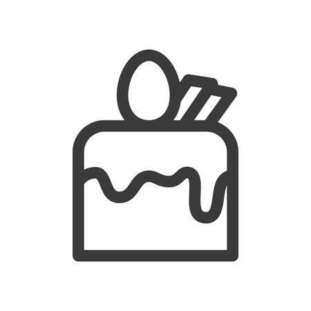 mini line drawing food illustration drip cake